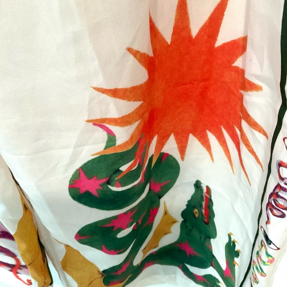 Commense Celestial Zodiac Print Two Piece Set Shirt & Wide Leg Pants XS - Picture 12 of 13